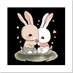 I Love You Rabbit Posters and Art